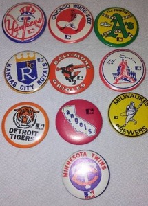 lot 623 image: Vintage American League Baseball Pins. .