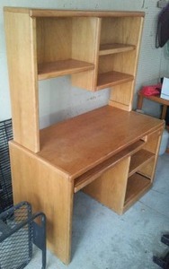 lot 744 image: Computer Desk and Top. 2 pieces