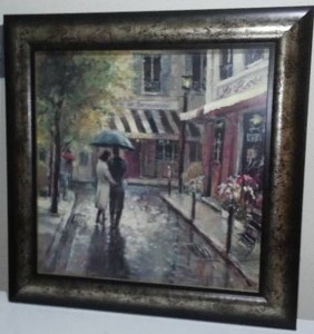 lot 753 image: Framed Litho Painting 25 x 25 inch