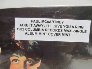 lot 37 image: 1982 Columbia Records Paul McCartney Take It Away