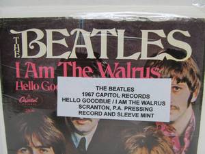 lot 39 image: The BEATLES I Am The WalrusHello Goodbye 45 Record wSleeve