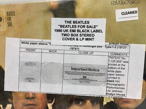 lot 95 image: The BEATLES Beatles for Sale Album