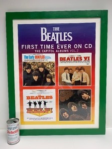 lot 25 image: The BEATLES First Time Ever On CD The Capitol Albums Vol. 2 Promo Poster