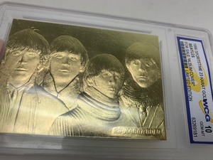 lot 57 image: 1996 Limited Edition BEATLES 23 Karat Gold Trading Card - Graded Gem Mint 10