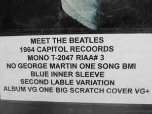 lot 98 image: 1964 Capitol Records MEET THE BEATLES