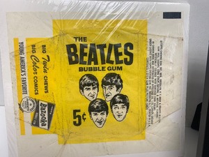 lot 116 image: 3 Different Original Vintage BEATLES Trading Cards Wax Pack Wrappers