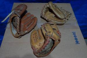 lot 236 image: Vintage Youth Baseball gloves