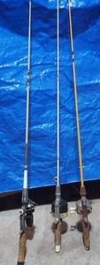 lot 251 image: 3 vintage fishing Rod and Reels