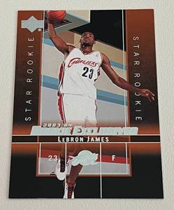 lot 5 image: Lebron James RC 2003-04 Upper Deck Rookie Exclusives #1 Basketball Card