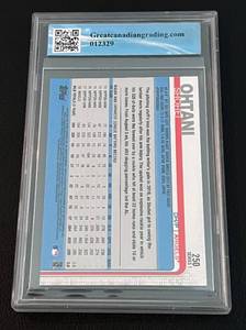 lot 19 image: Shohei Ohtani Rookie Cup Graded 9.5 Mint, 2019 Topps #250 graded 9.5 by GCG Baseball Card