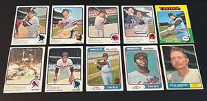 lot 38 image: Vintage Minnesota Twins 10 card Baseball Lot - Killebrew, Oliva, Carew - 1961, 1973, 1974, 1975 cards