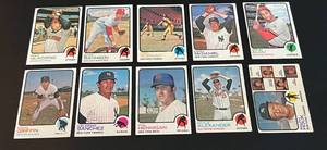 lot 43 image: 1973 Topps Baseball Lot of 25 Vintage Cards
