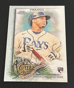 lot 65 image: Wander Franco Chrome RC  - 2022 Topps Chrome Allen & Ginter#91 Rookie Baseball Card