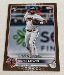 lot 74 image: Royce Lewis Gold RC 2022 - 2022 Topps Rookie Debut #US149 numbered 15172022 rare Minnesota Twins Rookie Baseball Card