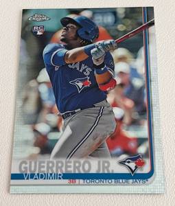 lot 76 image: Vladimir Guerrero Jr. RC 2019 Topps Chrome #201 Rookie Baseball Card