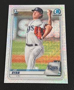 lot 79 image: Joe Ryan Bowman 1st Mojo - 2020Bowman Chrome #BCP-117 Minnesota Twins Baseball Card