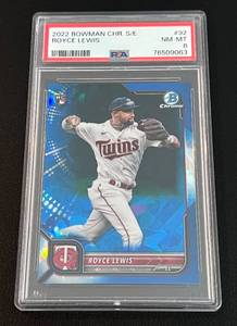 lot 84 image: Royce Lewis RC PSA 7 - 2922 Bowman Chrome SE #92 graded NM-MT Rookie Minnesota Twins Baseball Card