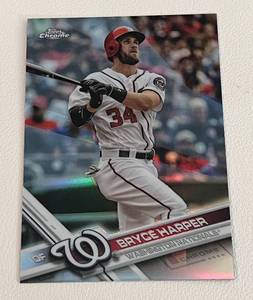 lot 106 image: Bryce Harper RC Refractor - 2011 Bowman Chrome #BCE1 - Rookie Baseball Card