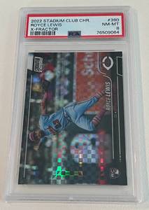 lot 111 image: Royce Lewis RC PSA 8 - 2022 Stadium Club Chrome C-Fractor #380 graded NM-MT Rookie Minnesota Twins Baseball Card