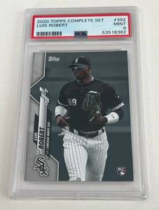 lot 129 image: Luis Robert RC PSA 9 Mint 2022 Topps Complete Set #392 Rookie Baseball Card