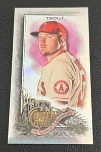 lot 145 image: Mike Trout Mini Refractor - 2022 Topps Chrome Allen and Ginter #35 Baseball Card