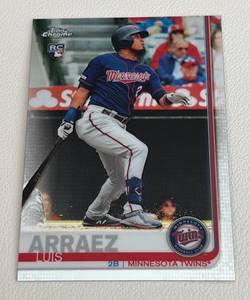 lot 151 image: Luis Arraez RC - 2019 Topps Chrome #45 Minnesota Twins Rookie Baseball Card