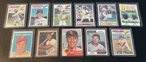 lot 161 image: MLB Vintage Baseball lot of 11 Cards - 1953, 1958, 1962, 1974, 1977, 1979