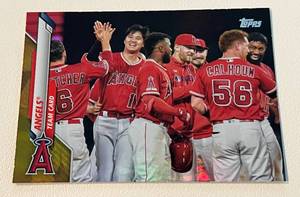 lot 178 image: Shohei Ohtani Angels Team Card Gold Foil - 2020 Topps #19 Baseball Card