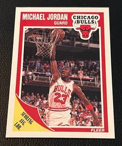 lot 184 image: Michael Jordan 1989 Fleer #21 Basketball Card
