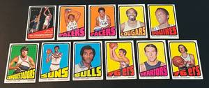 lot 192 image: 1972 Topps Basketball 11 card lot, vintage NBA