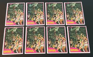 lot 210 image: Magic Johnson 1981 Topps #109 - Lot of 8, Vintage Basketball Cards