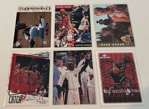 lot 219 image: Michael Jordan 6 Card Baseball and Basketball Lot (3)