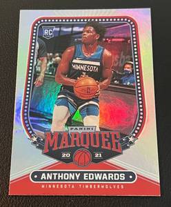 lot 236 image: Anthony Edwards RC 2020-21 Chrionicles Marquee #254 Rookie Minnesota Timberwolves Basketball Card