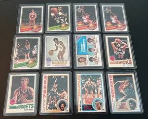 lot 237 image: Vintage NBA Basketball Vintage Stars 12 cards - Walt Frazier, Moses Malone, Rick Barry, Paul Westphal, Earl Monroe, 1973, 1975, 1976, 1977, 1979