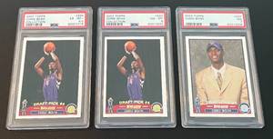 lot 239 image: Chris Bosh RC Lot of 3 PSA Graded -2003 Topps Collection #224 graded NM-MT 8 and EX-MT 6.5, 2003 Topps #224 graded NM 7