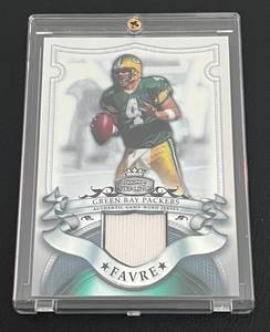 lot 242 image: Brett Favre Relic Jersey - 2007 Bowman Sterling #BSVR-BF Football Card