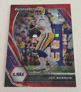 lot 268 image: Joe Burrow Cracked Ice Prizm - 2021 Dradt Picks #3 Football Card