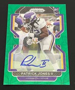 lot 291 image: Patrick Jones II RC Auto 75 - 2021 Prizm #437 numbered 3975, only 75 made, very rare signedauto Minnesota Vikings Football Card