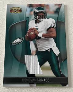 lot 304 image: Donovan McNabb Jersey Relic 250 2009 Donruss Gridiron Gear # 29, numbered 185250 rare football card