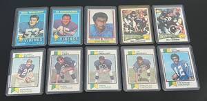 lot 309 image: Vintage Minnesota Viking 10 card Football Lot - Foreman RC, Tarkenton, Marshall, Tingelhoff, and more