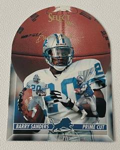 lot 327 image: Barry Sanders 1998 Pinnacle Select #9 Die Cut Insert, less than 2000 produced