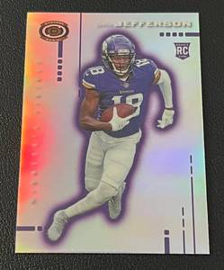 lot 332 image: Justin Jefferson RC Silver Holo Prizm - 2020 Chronicles Dyagon #D-9 Minnesota Vikings Rookie Football Card