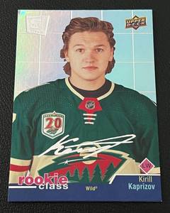 lot 345 image: Kirill Kaprizov RC 2020-21 Upper Deck Extrended Series #RC-1 Minnesota Wild Rookie Hockey Card