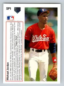 lot 123 image: Michael Jordan RC SP1 1991 Upper Deck - MJs baseball rookie card