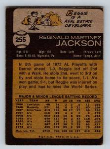 lot 170 image: Reggie Jackson 1973 Topps #255 Vintage Baseball Card