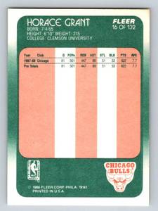 lot 185 image: Horace Grant RC 1988-90 Fleer #16 Vintage Rookie Basketball Card