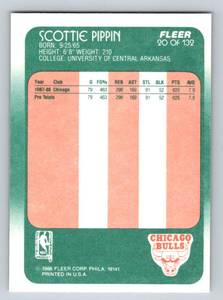 lot 189 image: Scottie Pippen RC 1988 Topps # 20 Rookie Vintage Basketball Card