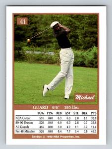 lot 226 image: Michael Jordan 1990 Skybox #41 Basketball Card