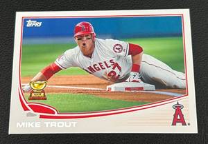 lot 155 image: Mike Trout Rookie Cop - 2013 Topps #27 Baseball Card