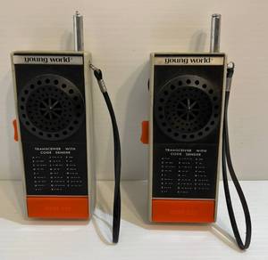 lot 8 image: Two Vintage Young World Walkie Talkies